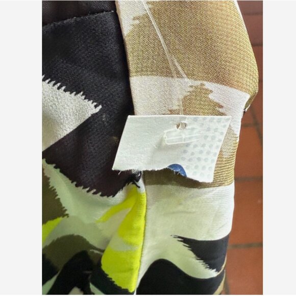 Old Navy Green White Black Geometric Sheer Tank Top Blouse L NWT - Picture 7 of 9